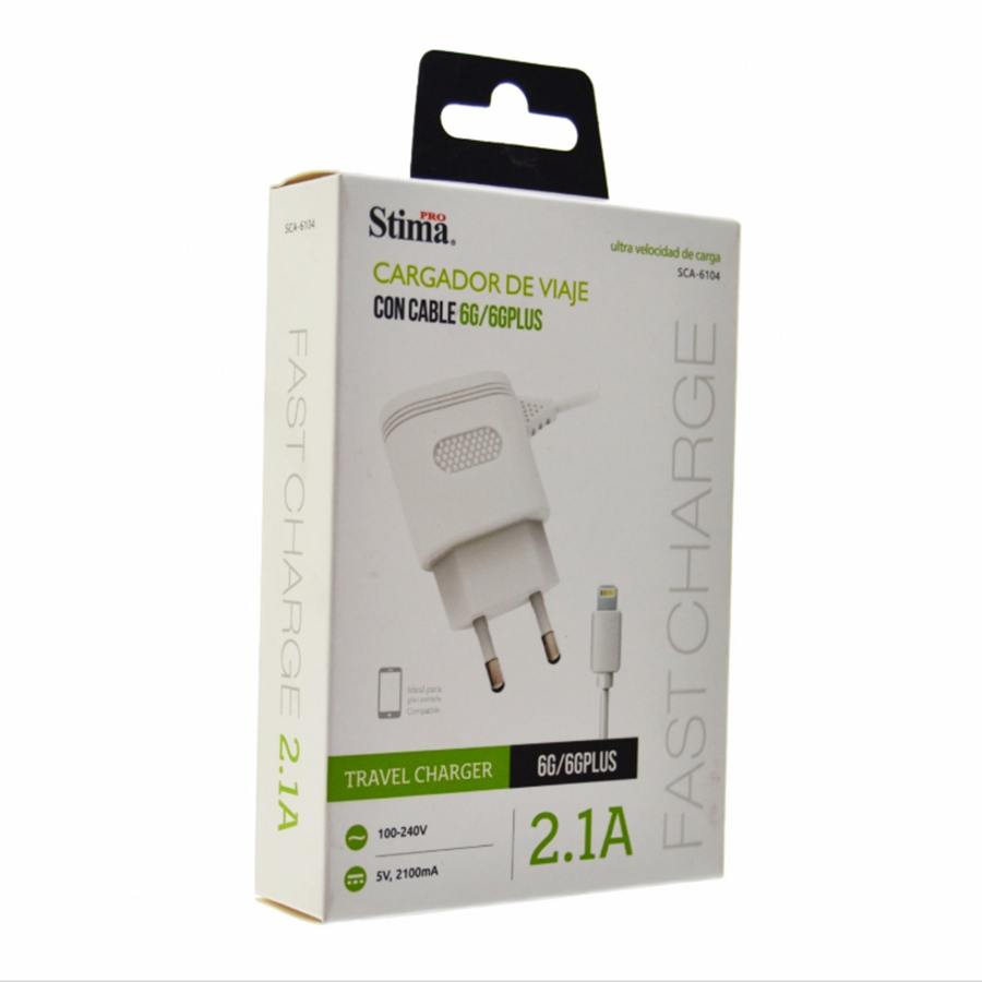 Cargador de Red Lightning Stima Pro Blanco 2.1A