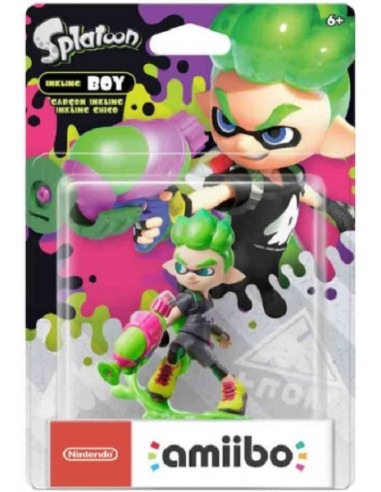 Figura Amiibo Inkling Chico Neon Green Splatoon
