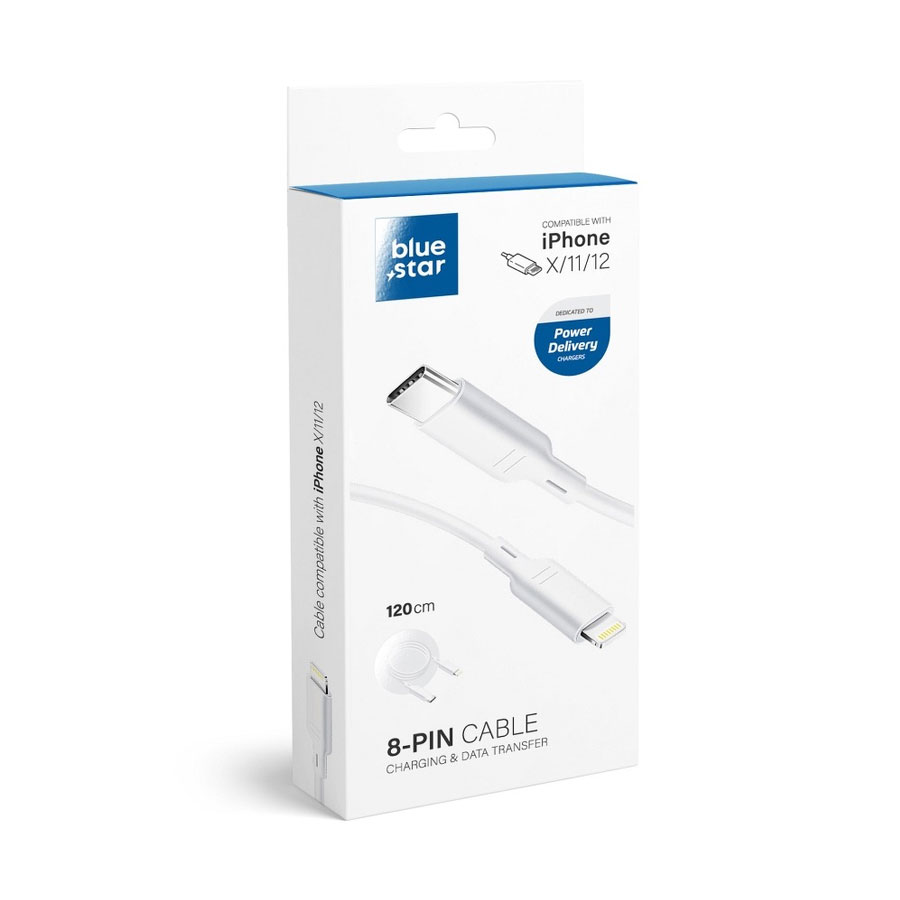Cable de Carga USB Type C Lightning Blue Star 120cm