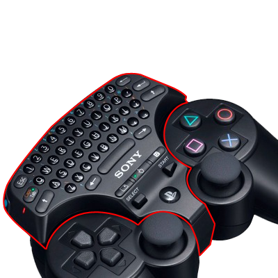 Mini Teclado Oficial para Mando Sony PS3