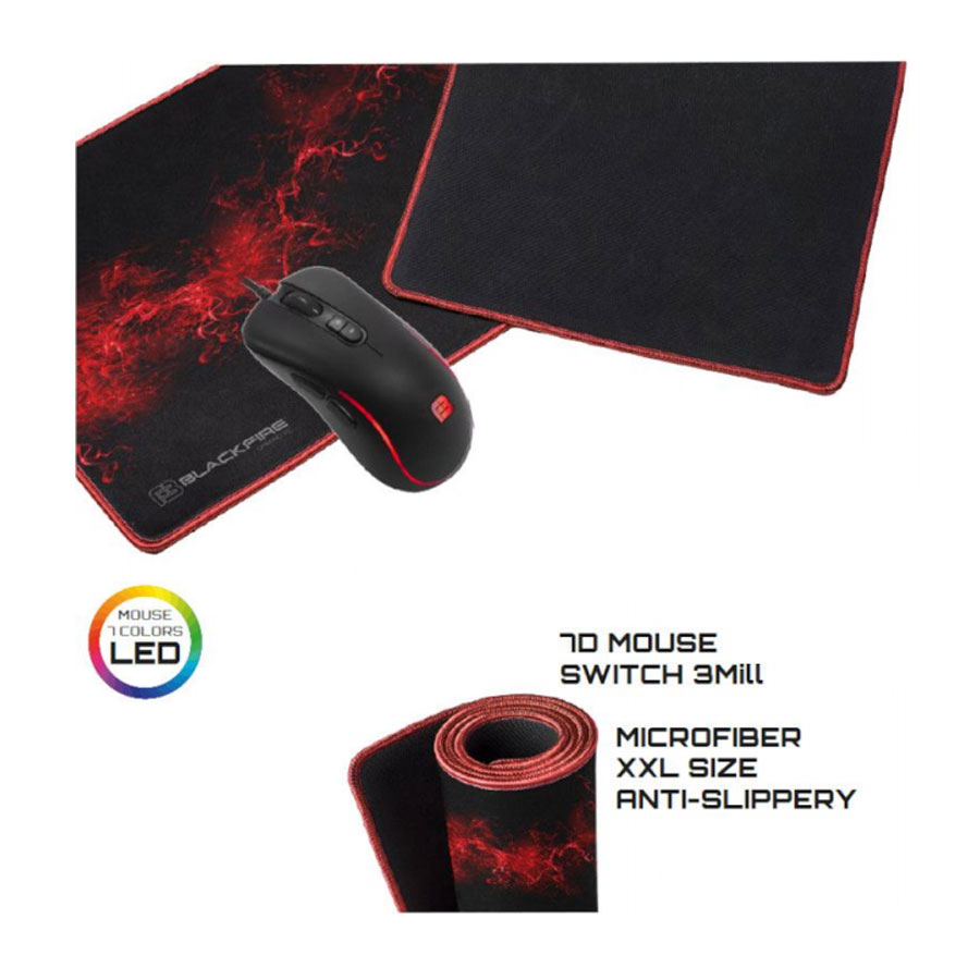 Pack Alfombrilla + Raton Gaming BlackFire BFX-150