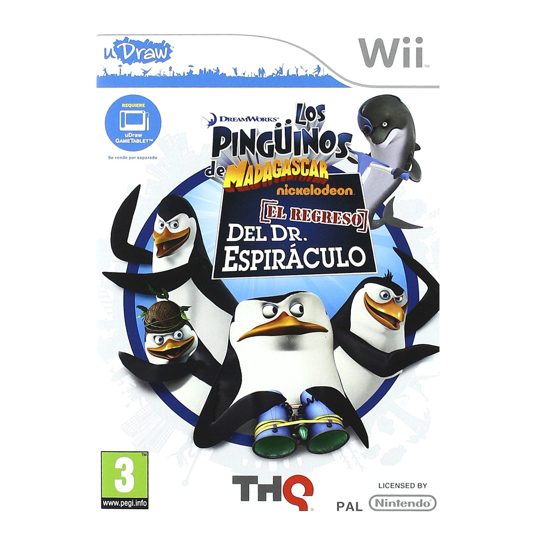 Udraw Los Pingüinos de Madagascar El regreso del Dr. Espiraculo Wii (SP)