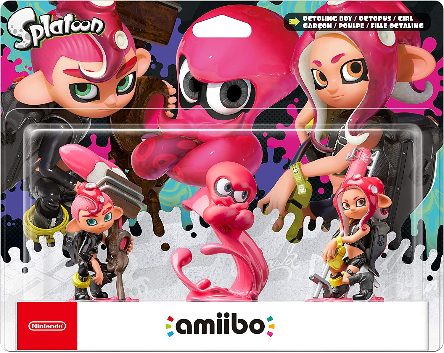Figura Amiibo Pack Octoling Chico Chica Pulpo Splatoon