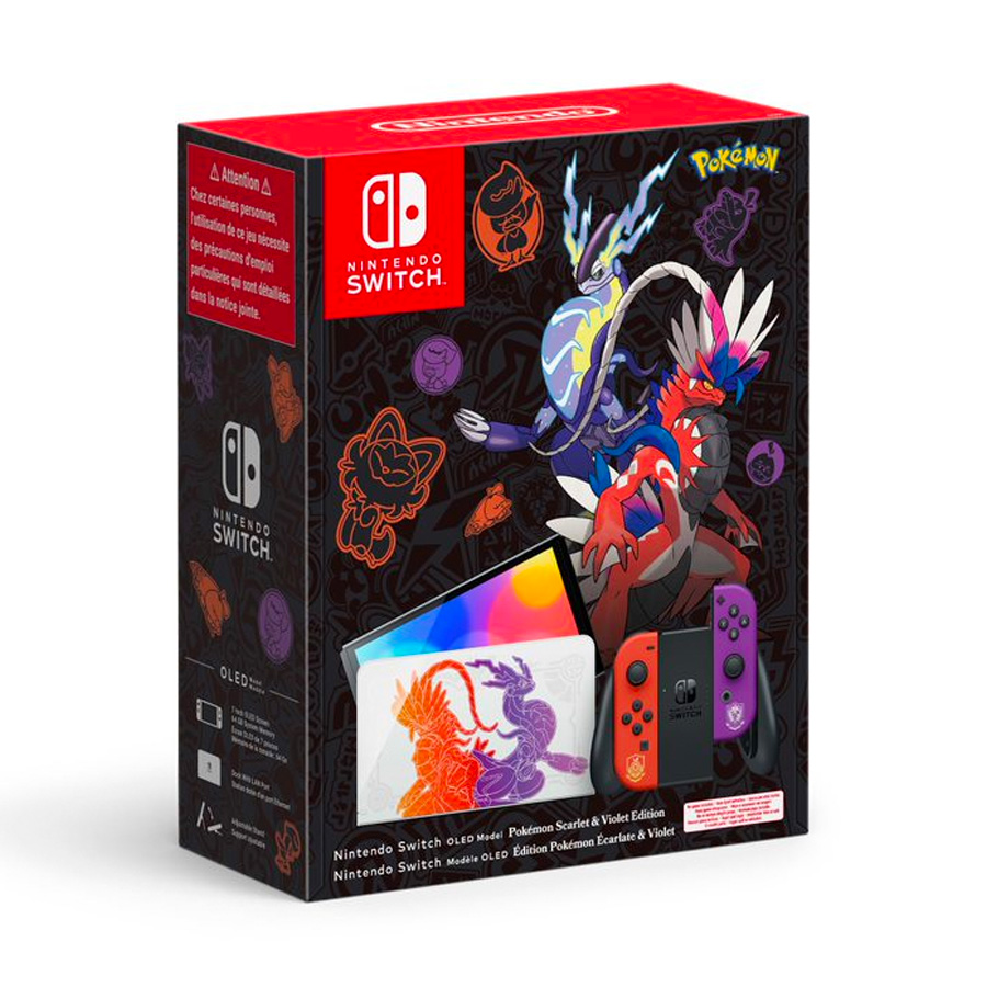 Nintendo Switch Modelo OLED Edicion Pokemon Escarlata/ Purpura + JoyCons