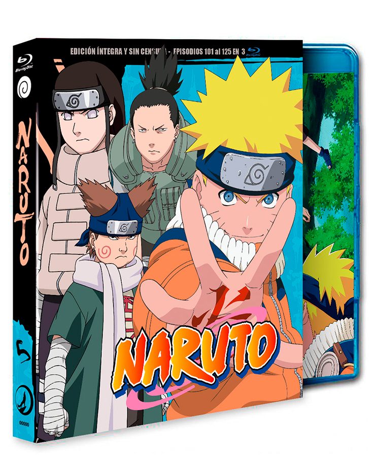 Naruto BOX 5 Episodios 101 a 125 BluRay (SP)