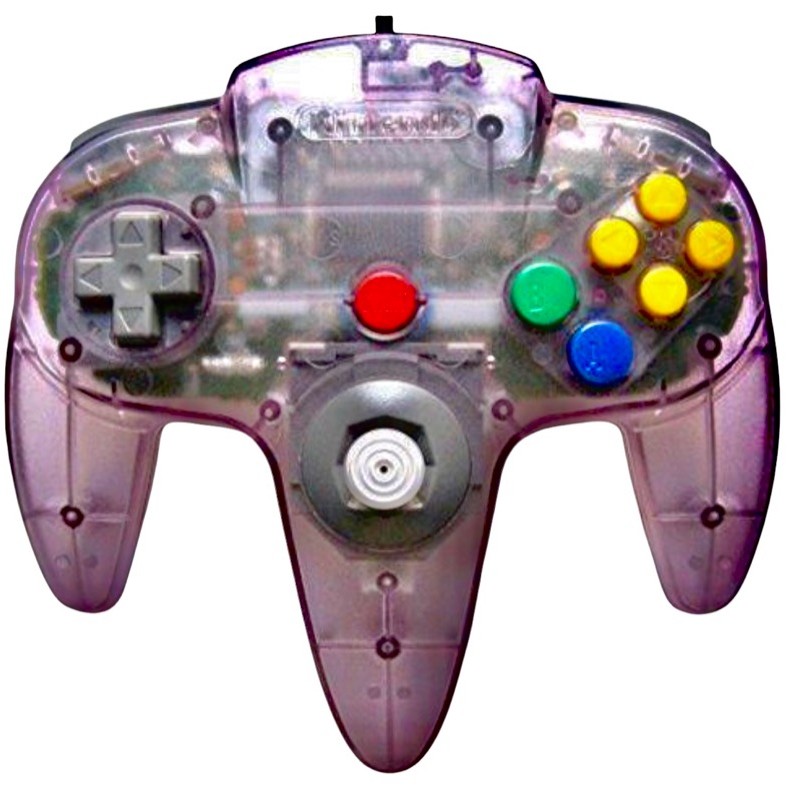 Mando Nintendo 64 Morado Transparente