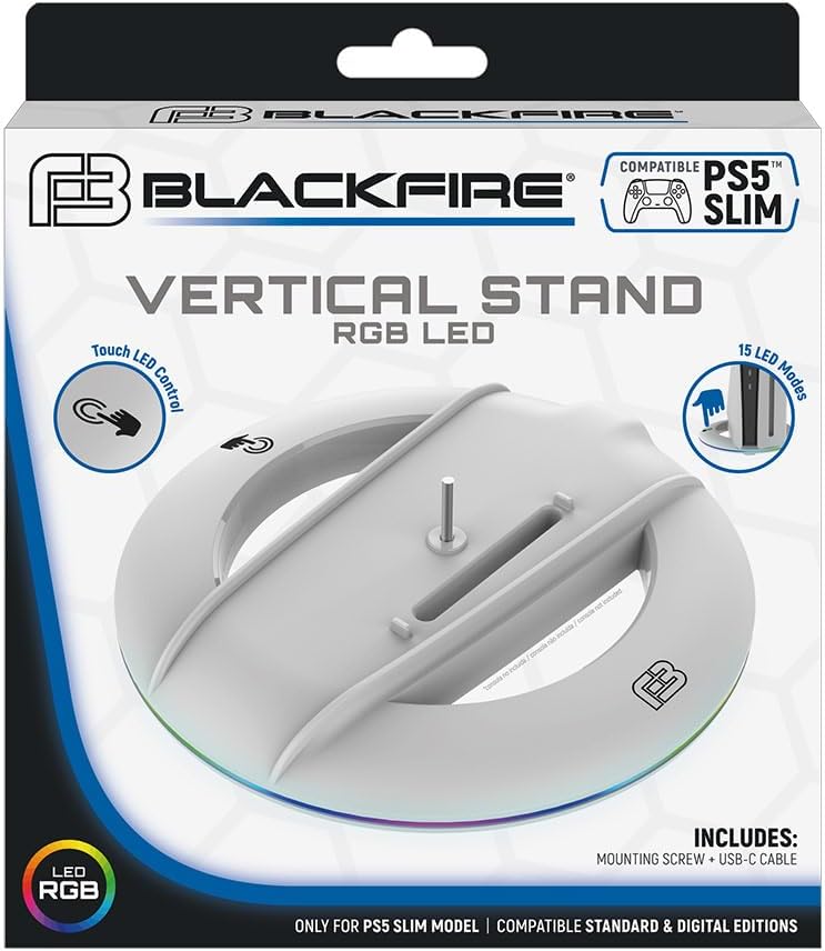Soporte Vertical RGB LED BlackFire PS5 Slim