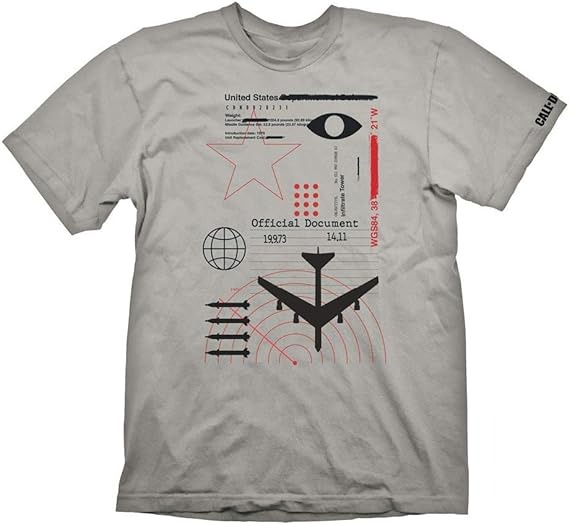 Camiseta Call of Duty Cold War Radar Gris Talla XL