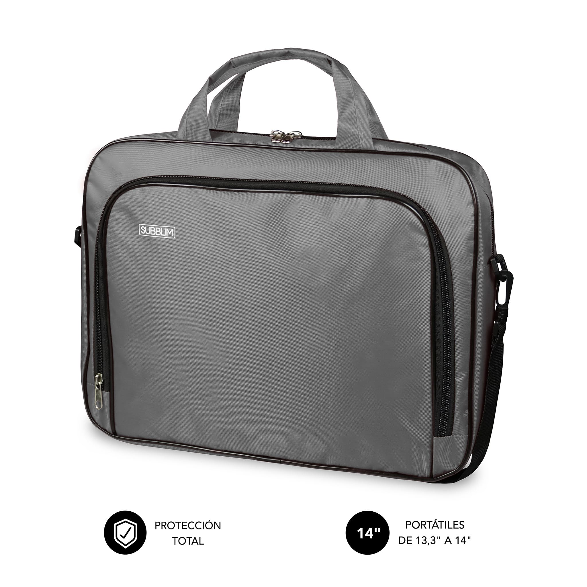 Maletin Portatil Subblim Oxford Laptop Bag Gris 13.3-14"