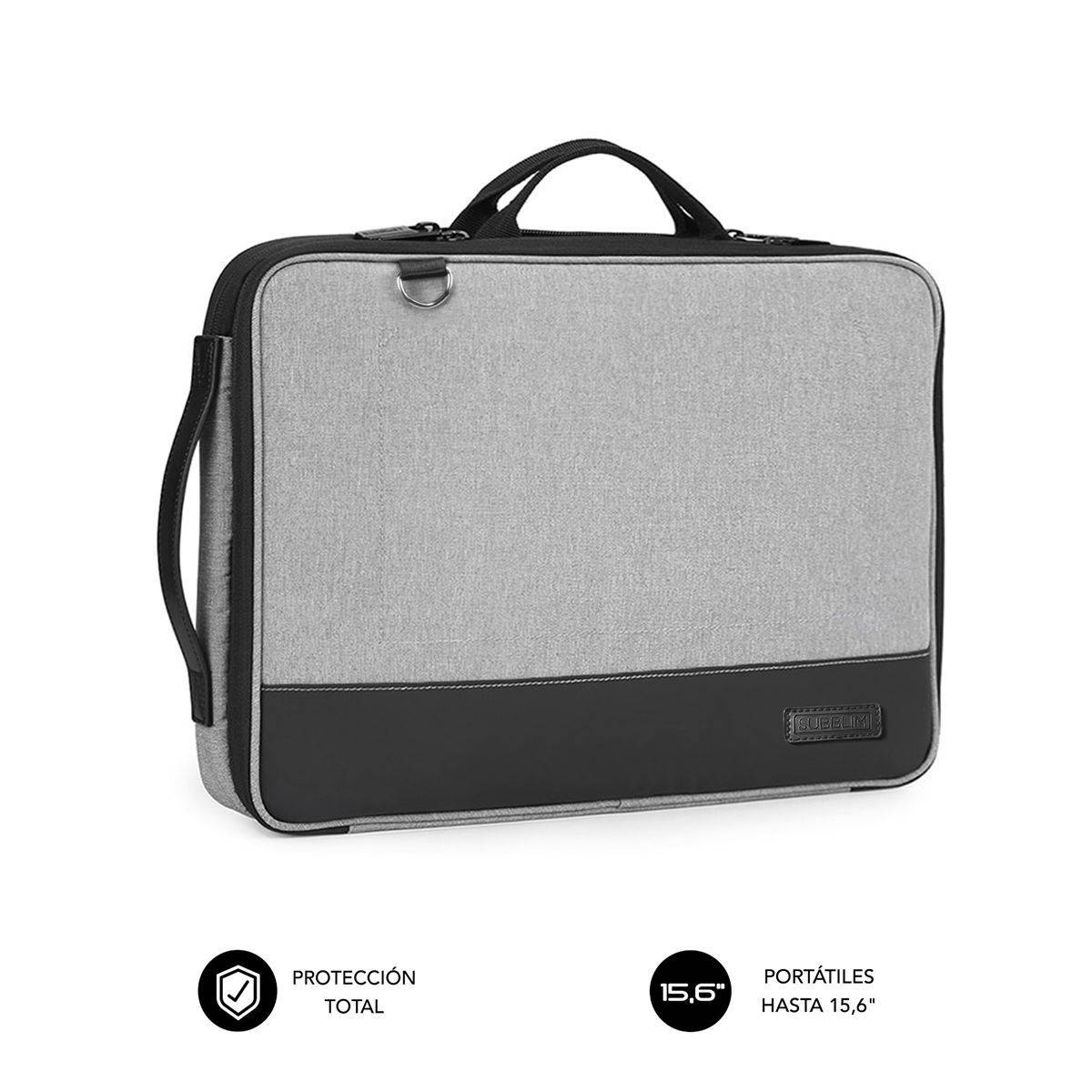 Maletin Portatil Subblim Advance Laptop Sleeve Gris 15.6"