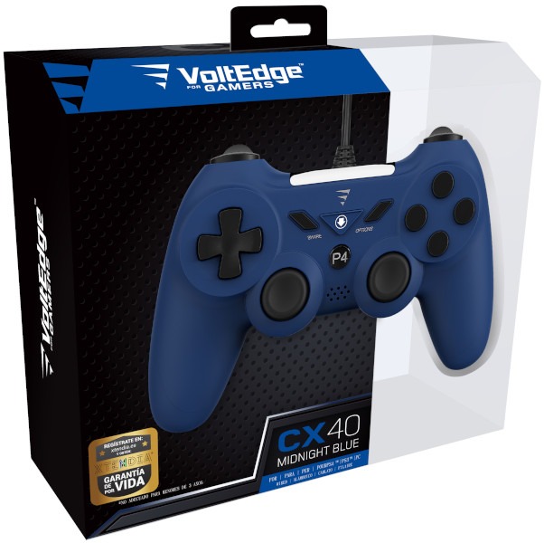 Mando con Cable Voltedge CX40 Azul PS4/PS3/PC