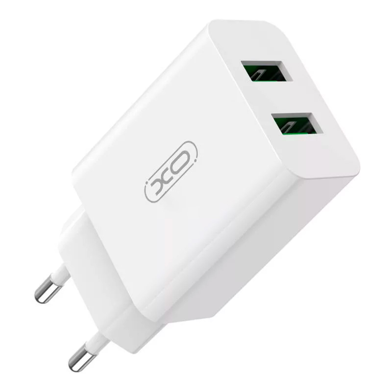 Cargador Pared Doble XO 18W 2 USB-A Blanco