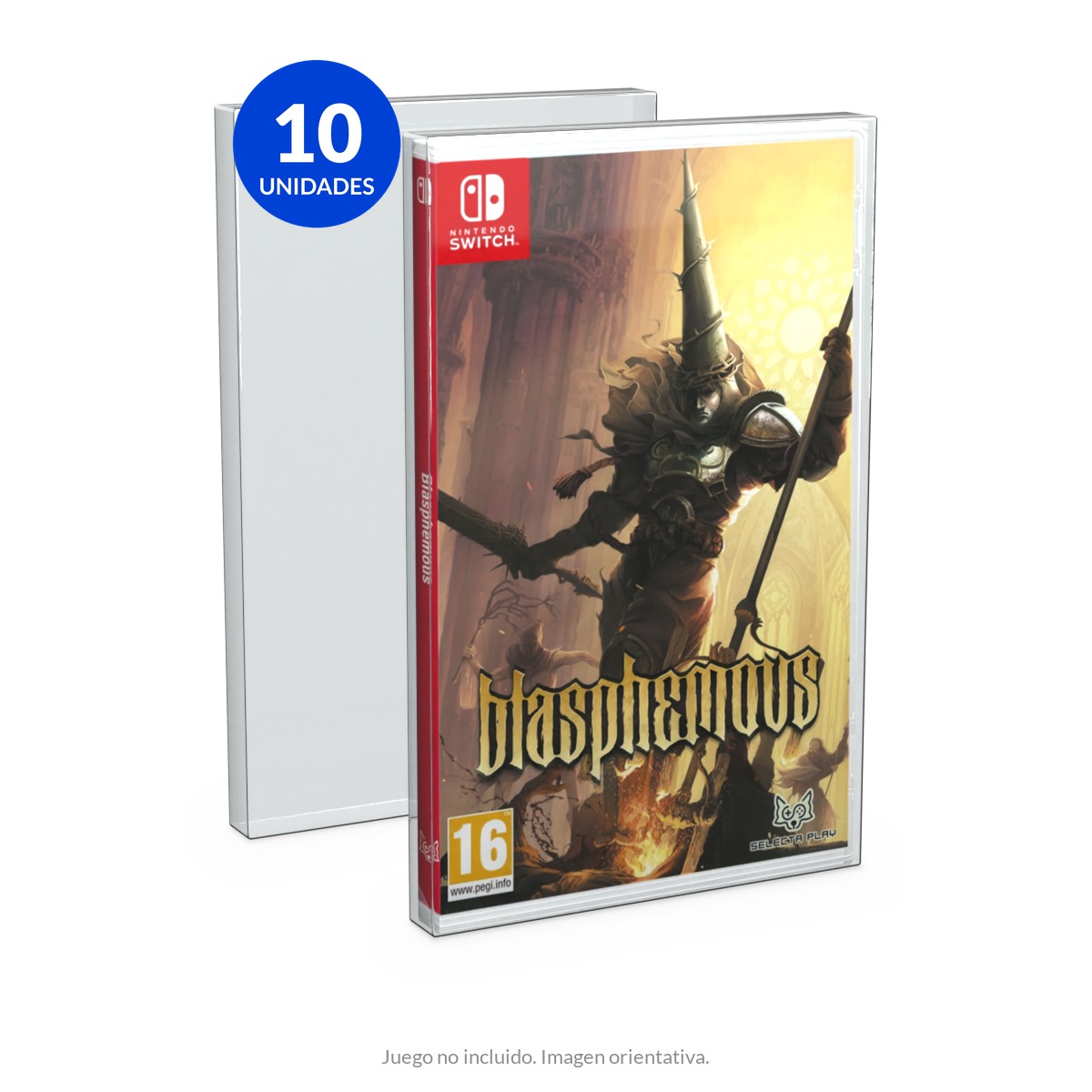 Set 10 Fundas Protectoras PET para Juegos Caja Estandar Switch Switch 2