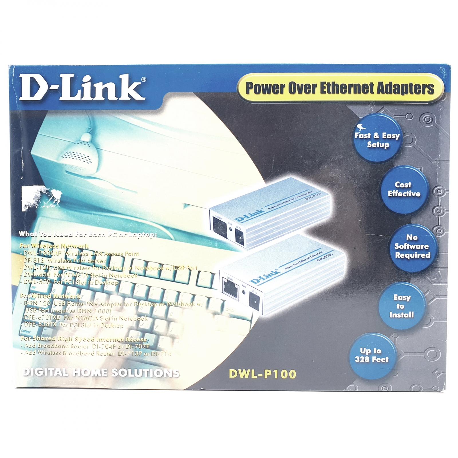 Adaptador de Corriente por Ethernet DLink DWL-P100