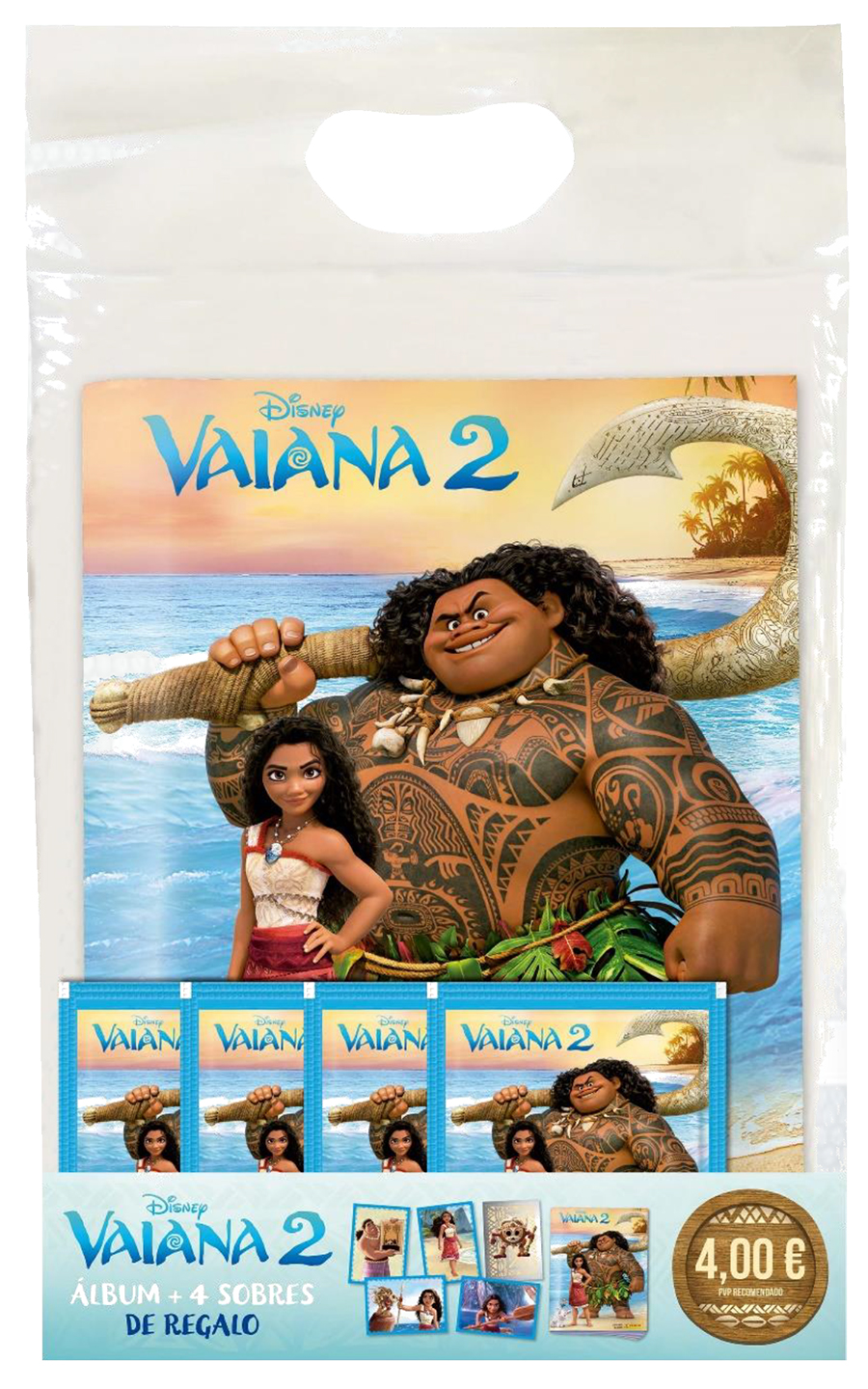 Starter Pack Album + 4 Sobres Vaiana 2 Panini