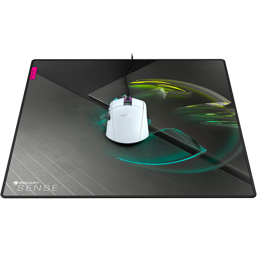 Pack: Raton Gaming Roccat Burst Core Mouse Blanco + Alfombrilla Gaming Sense Icon