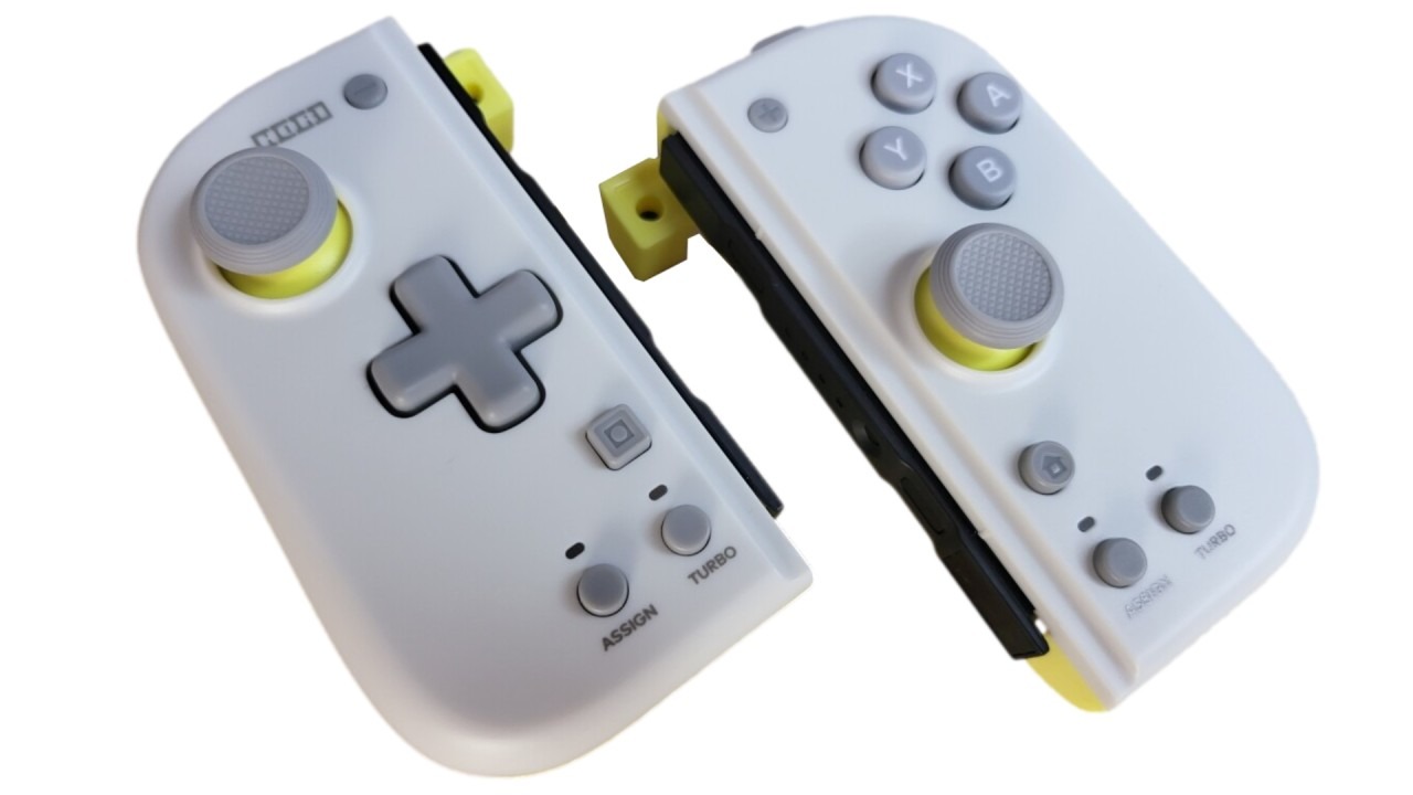Mando Split Pad Blanco y Amarillo Hori Switch