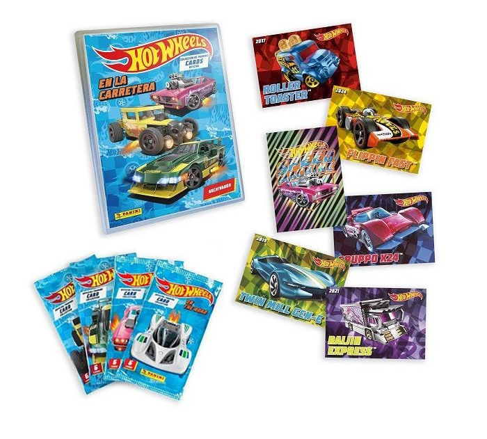 Megapack Archivador + 4 Sobres Cartas + 6 Cartas Edicion Limitada Hot Wheels Panini