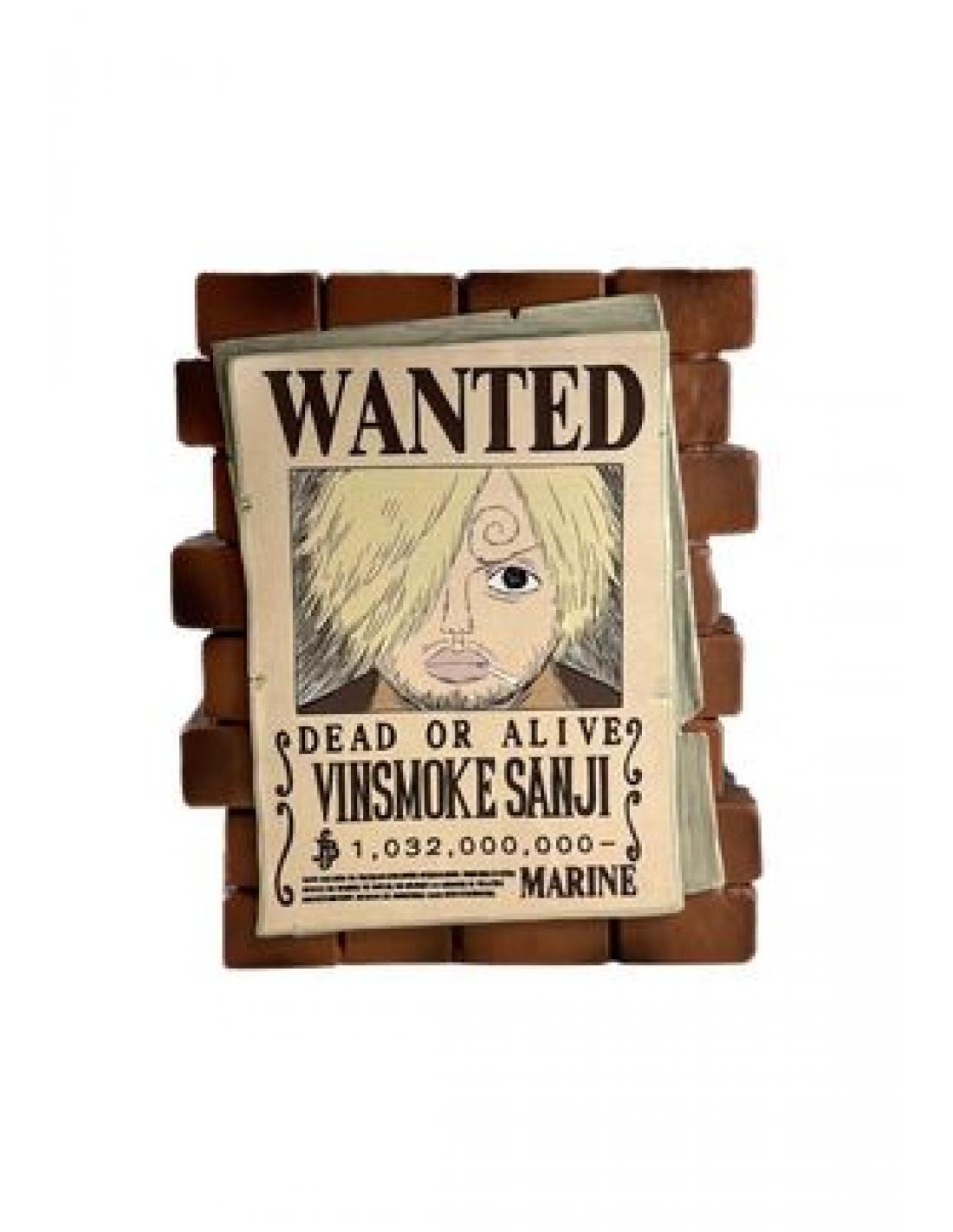 Figura Hucha One Piece Affiche Wanted Sanji Plastoy