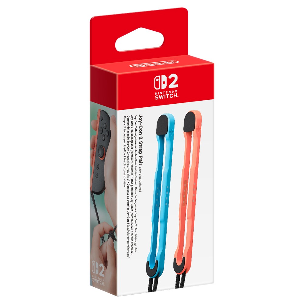 Correas Mando Joy-Con 2 Azul Claro / Rojo Claro Switch 2