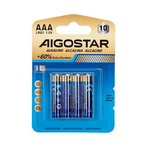 Pila Alcalina LR03 AAA Pack 4 Unidades Aigostar
