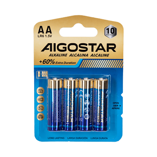 Pila Alcalina LR6 AA Pack 4 Unidades Aigostar