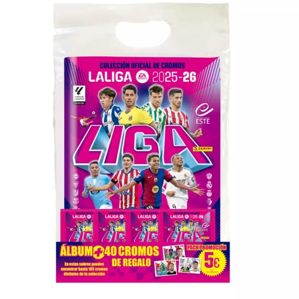 Pack Lanzamiento Album + 5 Sobres Liga Este 2025-26 Panini