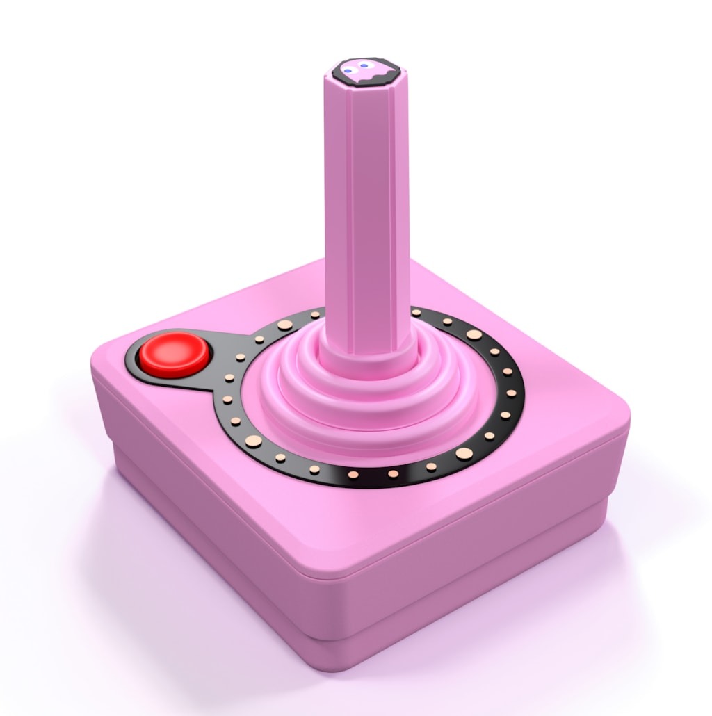 Joystick Inalambrico Atari CX40+ Edicion Pac-Man Rosa