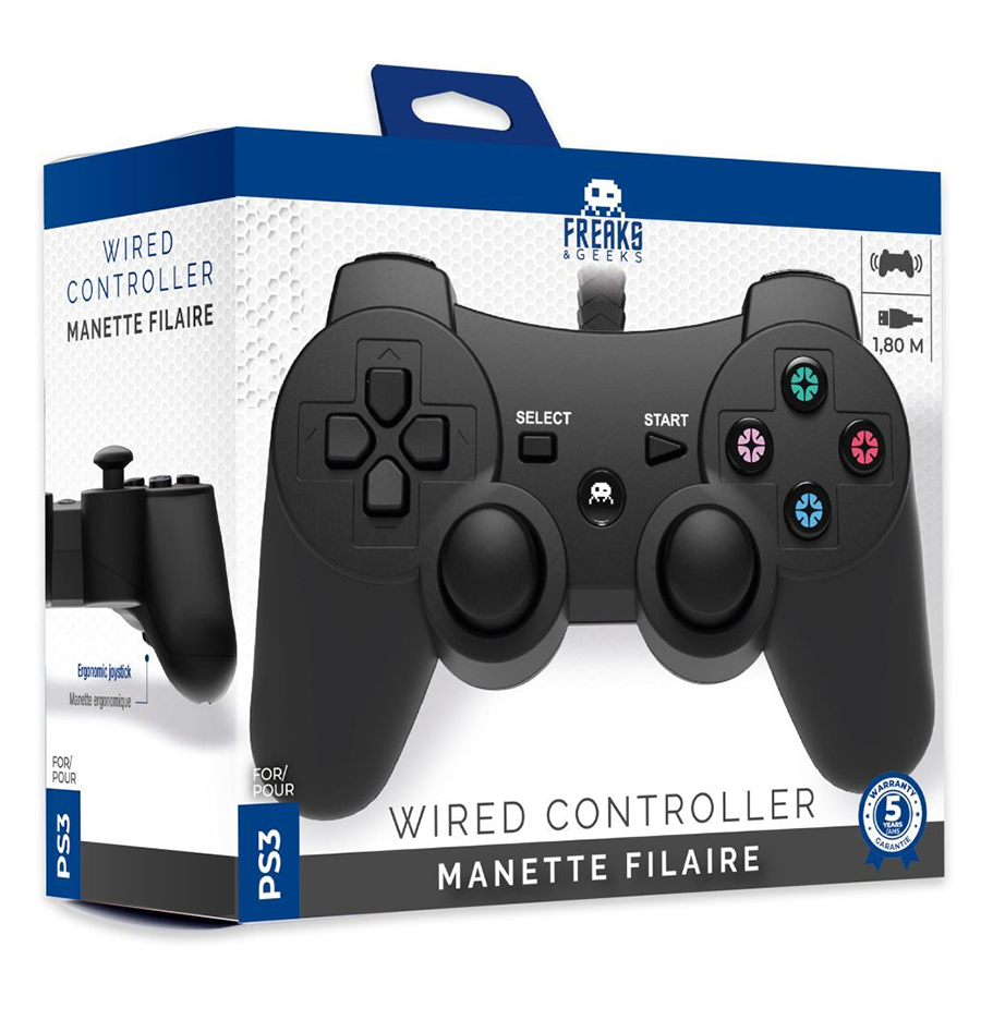 Mando con Cable Freaks and Geeks Negro PC/PS3
