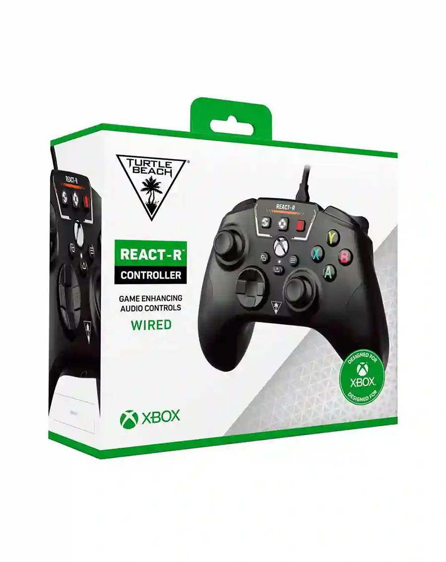 Reacondicionado: Mando con Cable Turtle Beach React-R Negro PC/Xbox One/Xbox Series