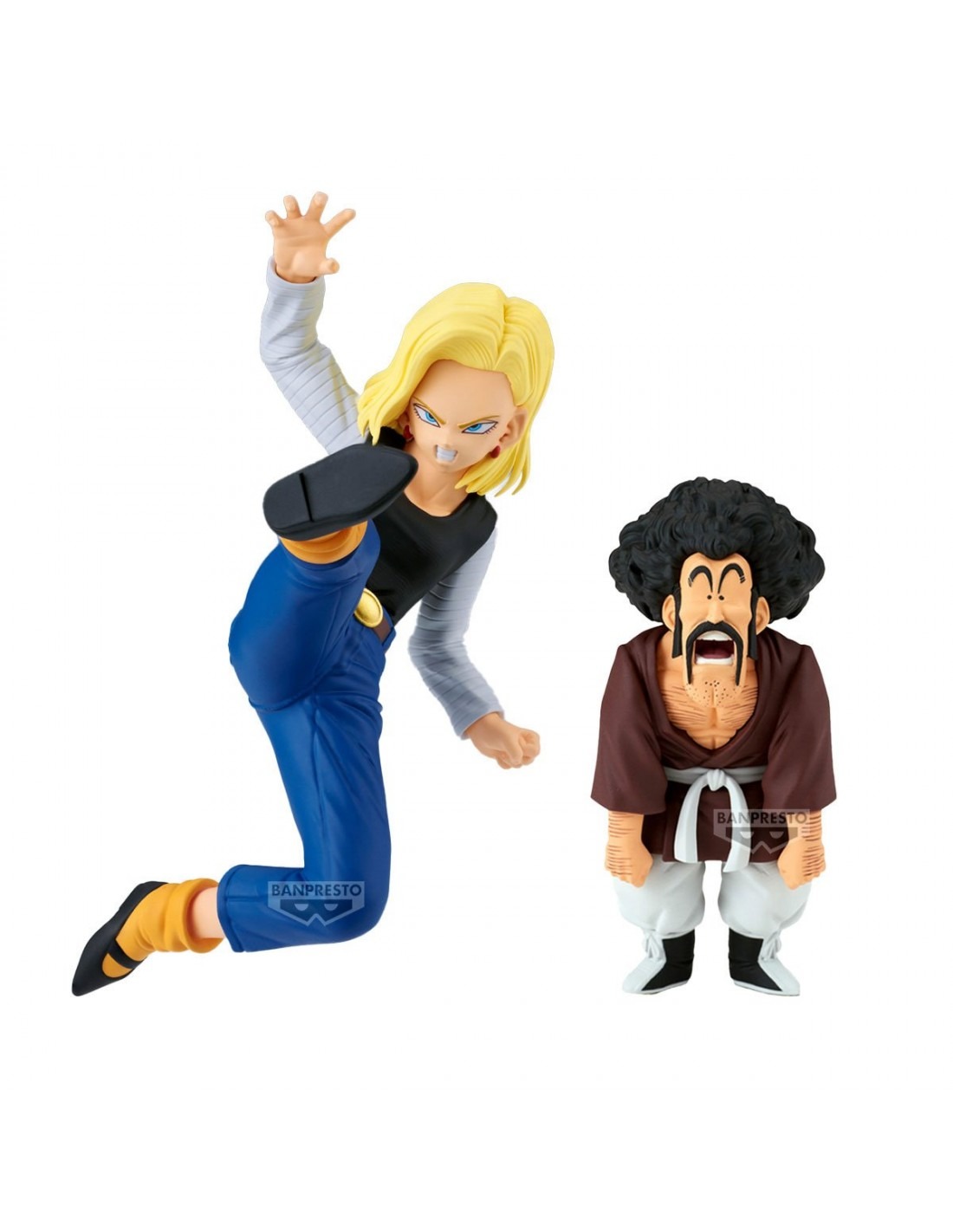 Figura Dragon Ball Z Androide 18 y Mr Satan Match Makers Banpresto