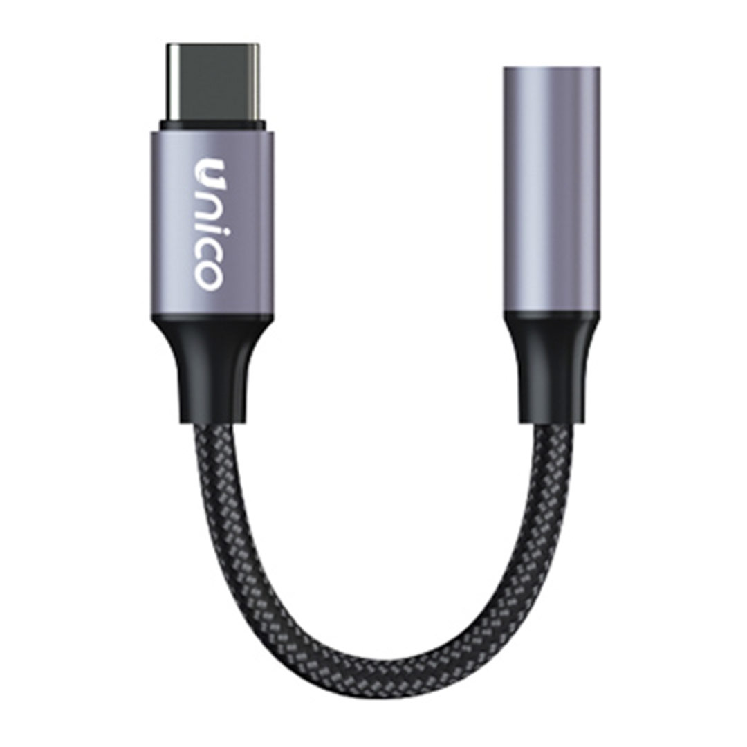 Adaptador de Audio AD1275 Tipo-C a Jack 3.5mm Hembra 12.5cm Gris
