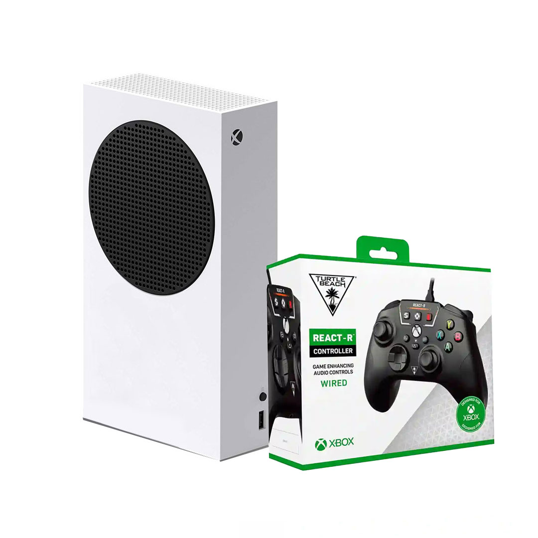 Pack: Xbox Series S 512GB Blanca + Mando con Cable Turtle Beach React-R