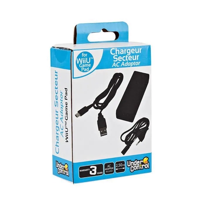 Adaptador de Corriente GamePAD Under Control Negro Wii U