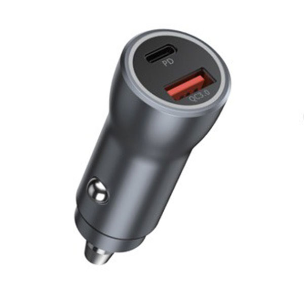 Cargador Coche Dual USB-A USB-C 20W/18W CC1529 Unico Negro