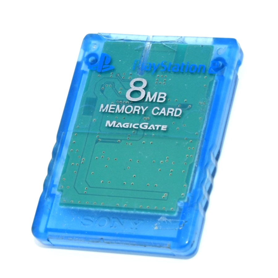 Memory Card 8 MB Sony Azul Transparente PS2