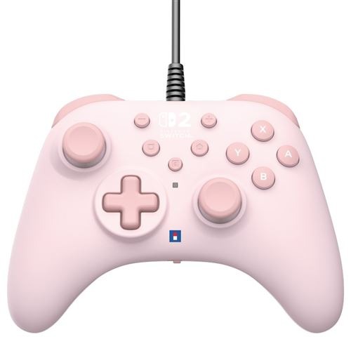 Mando Hori con Cable Turbo Rosa Switch/Switch 2