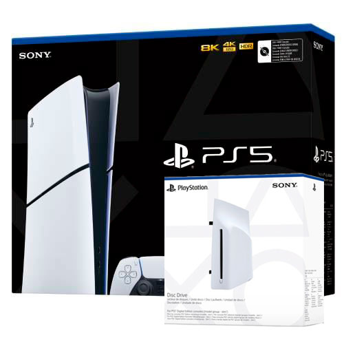 Pack PS5 Slim Edicion Digital Chassis E + Unidad de Disco BluRay