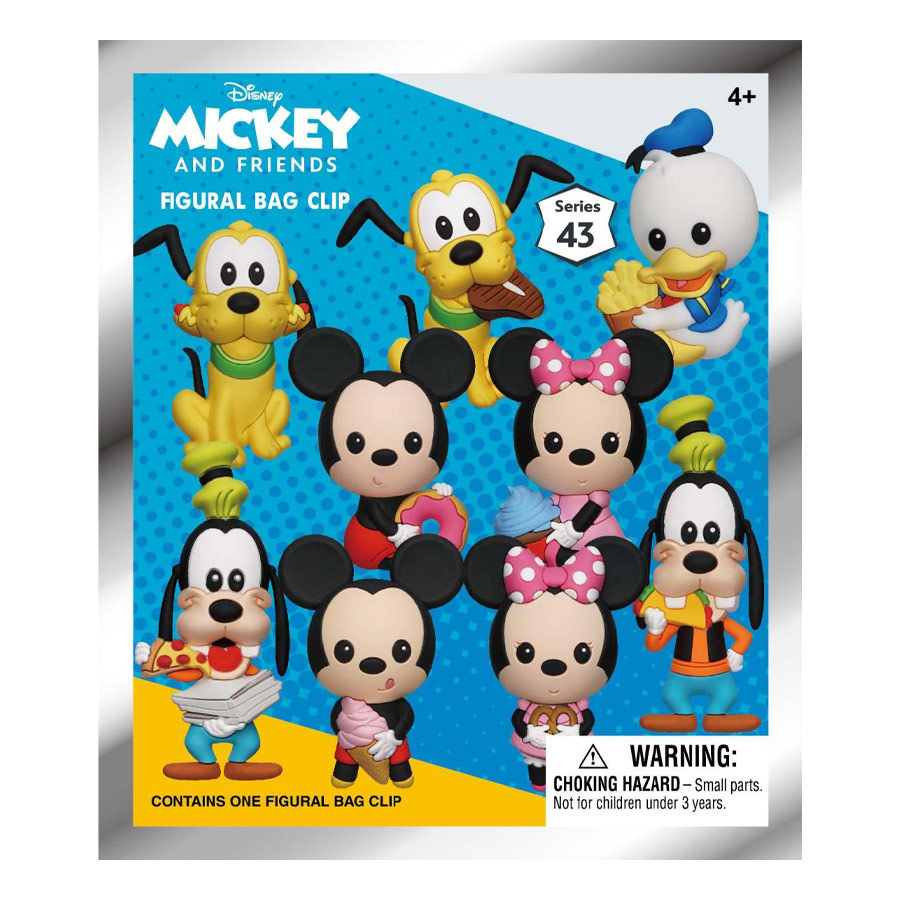 Figura Sorpresa Clip para Bolsas Disney Mickey y Amigos Monogram