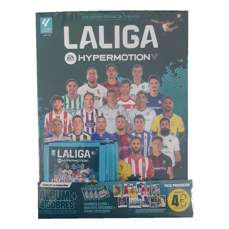 Starter Pack Album + 4 Sobres Liga Hypermotion 2025-26 Panini