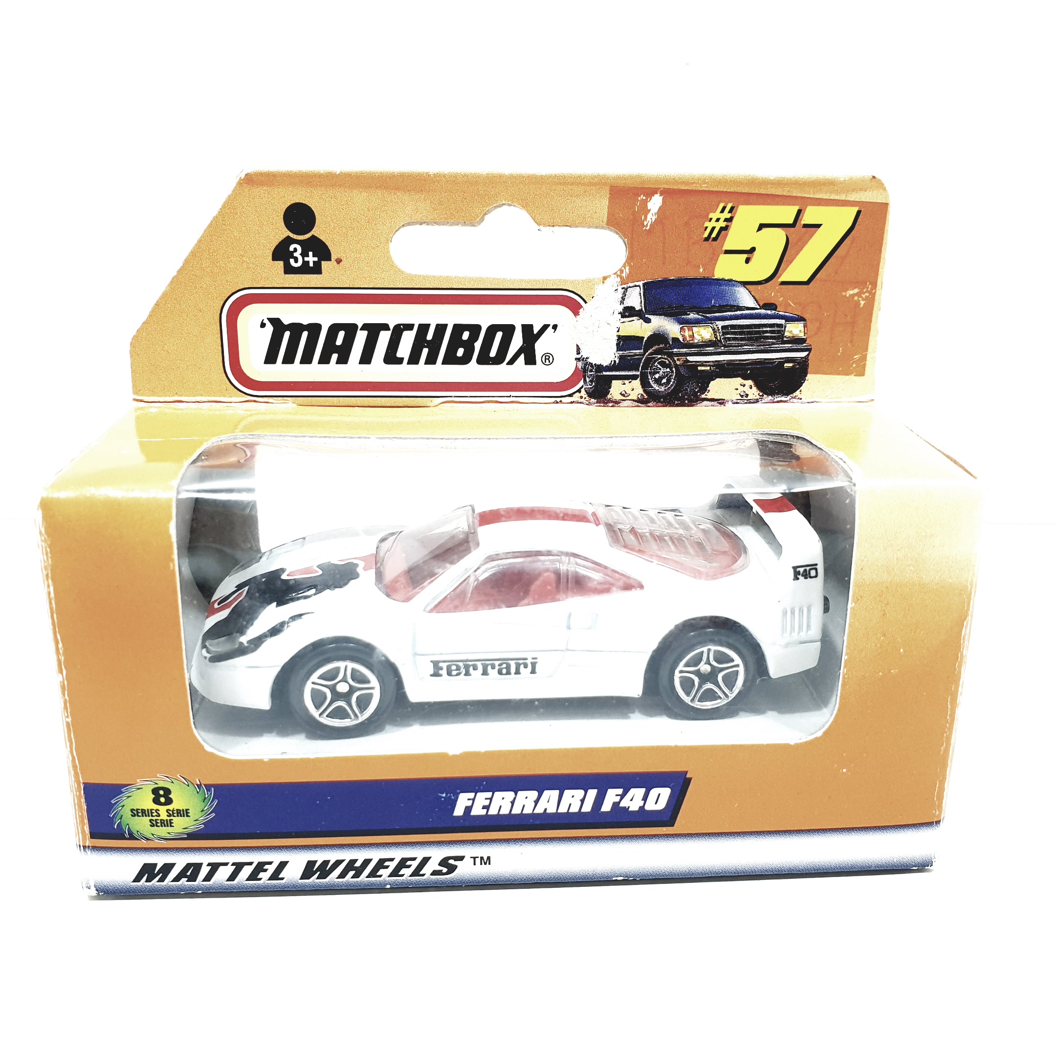Figura Matchbox Coche Ferrari F40 Blanco 1998