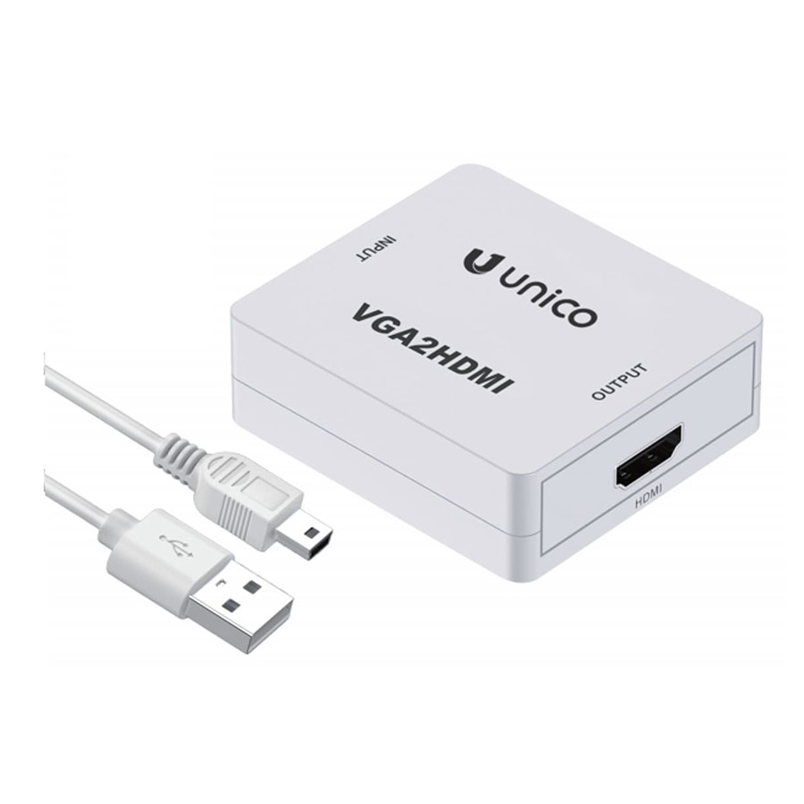 Adaptador VGA Hembra a HDMI Hembra AD2636 1080p Blanco Unico