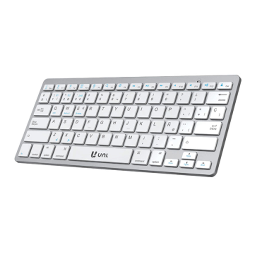 Teclado Bluetooth 2.4 y BT Version Español KB2113 Blanco Unico