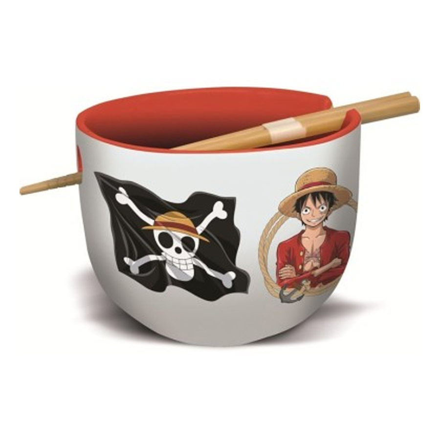 Cuenco Ramen con Palillos One Piece Monkey D Luffy Stor