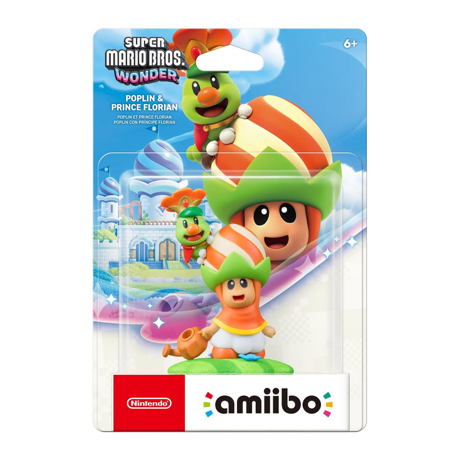 Figura Amiibo Poplin & Prince Florian Coleccion Super Mario Bros Wonder
