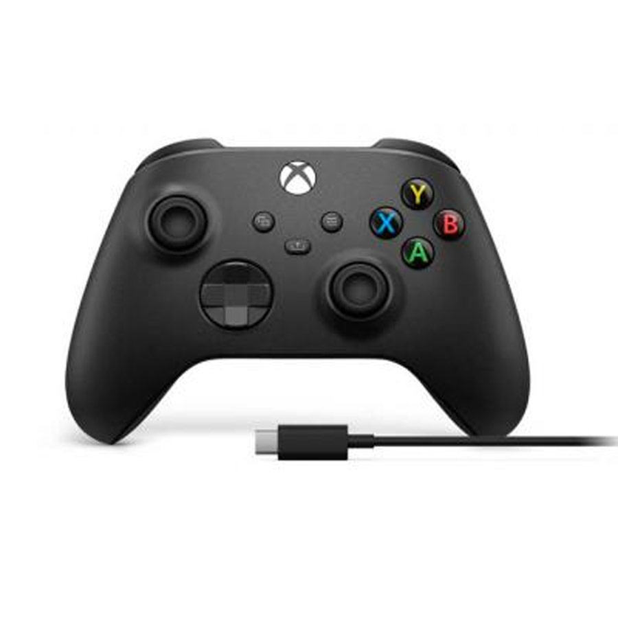 Mando Inalambrico Microsoft Negro + Cable USB-C Xbox One/Series/PC
