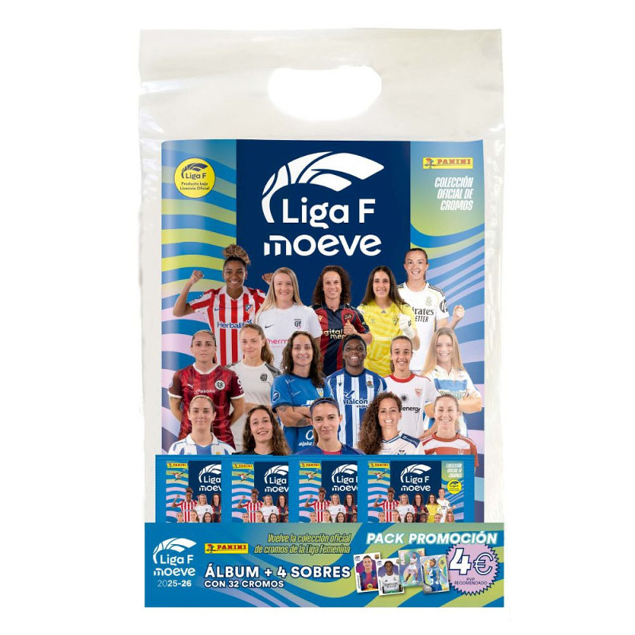 Starter Pack Album + 4 Sobres Cromos Liga Femenina 2025-26 Panini