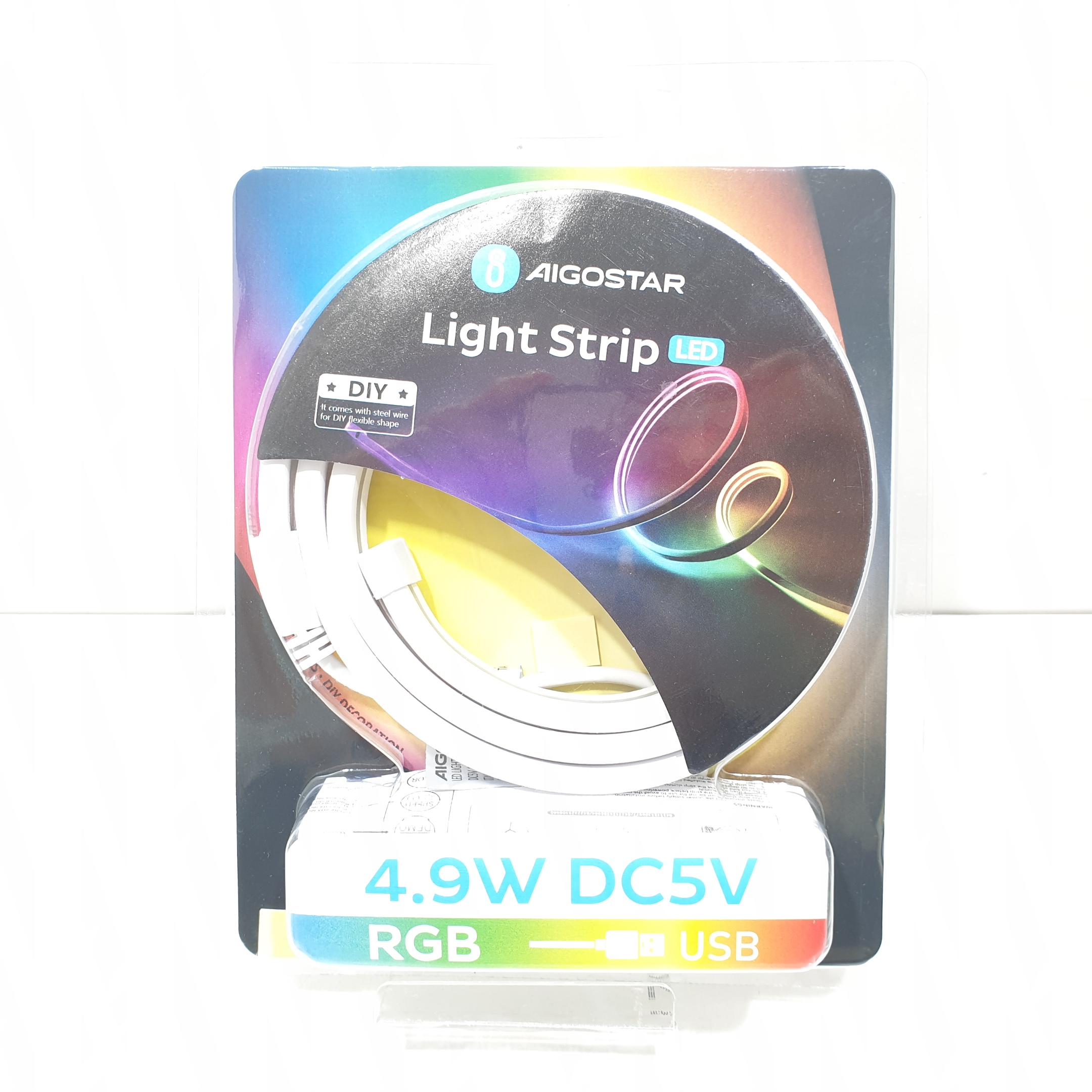 Tira LED Neon Aigostar 1 metro RGB 4.9W USB