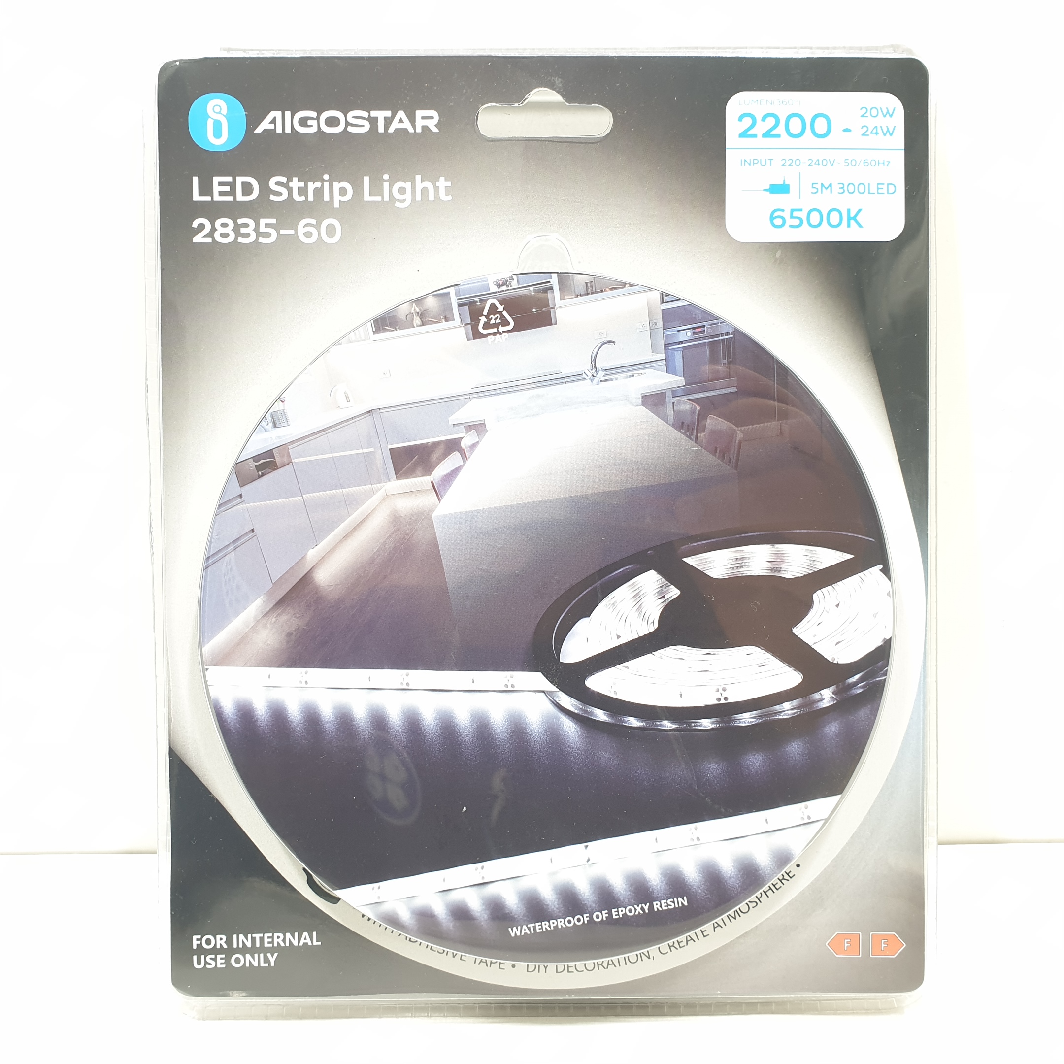 Tira LED Aigostar 2200 LM 6500K 5M 300 LED