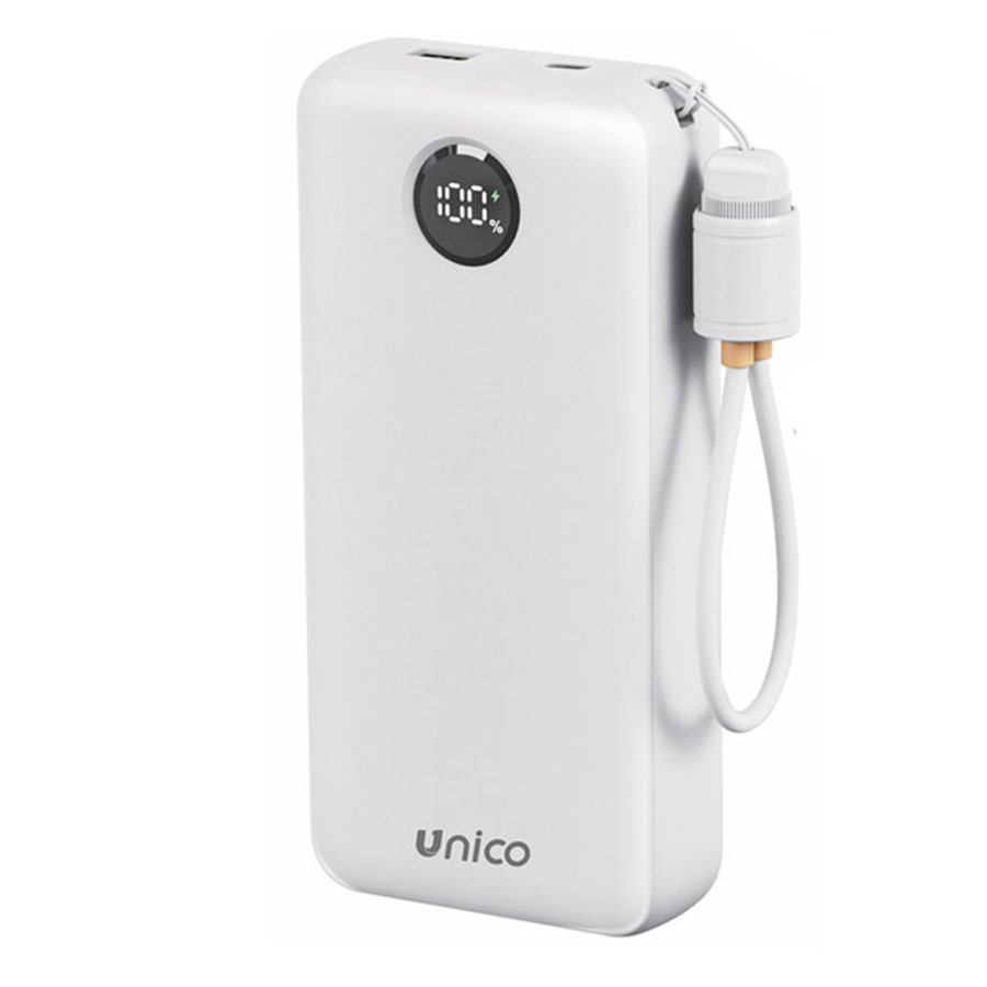 Powerbank 20000mAh Carga Rapida USB-C a USB-C PB2241 Unico Blanco